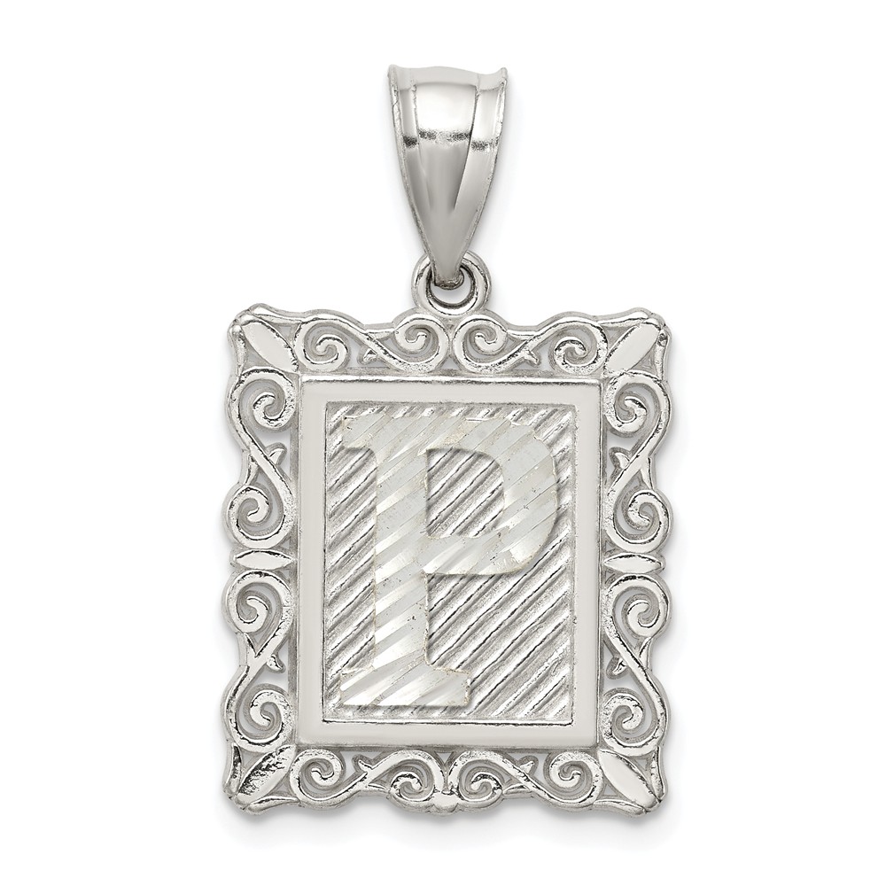 Mia Diamonds 925 Sterling Silver Solid initial M Charm 
